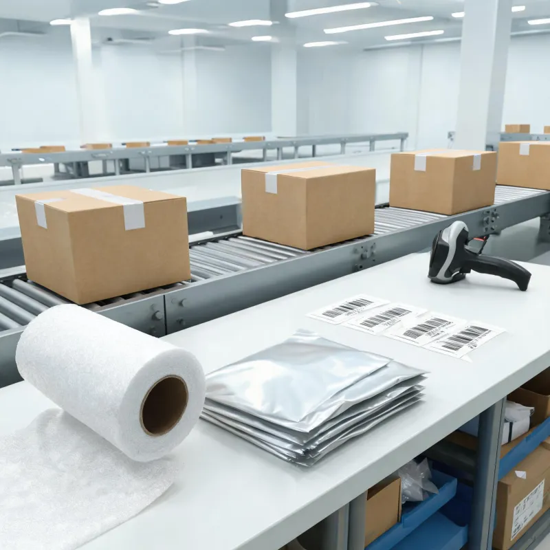 Ecommerce packaging station